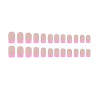 24x/Box French Tip False Nails Short Square Press On Nails Full Covers Stick On Fashion Artificial For Woman