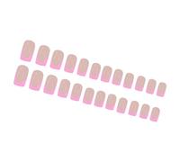 24x/Box French Tip False Nails Short Square Press On Nails Full Covers Stick On Nails Fashion Artificial Nails For Woman