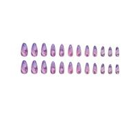 24x/Box Full Cover Tips False Stick On Artificial Press On For Party Wedding