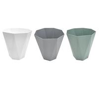 24x Buri Wastepaper Bin 10L Colors Plastic Office Kitchen Pot Trash Can Waste