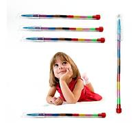 24X Children Kids Swap Swop Point Crayons Stacker Pencil Back to School Party Filler