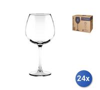 24x Clear Glass Wine Tumbler Pasabahce Burgundy 75Cl