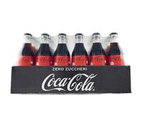 24x Coca-Cola Zero Zuccheri Italian Non-Alcoholic Drink Without sugars Glass Bottle 330ml Coca Cola Softdrink