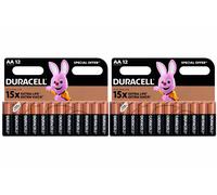 24x Duracell AA Plus Power Alkaline Batteries LR6, MN1500 Longest Expiry UK