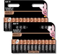 24x DURACELL AA Simply LR6 MN1500 1.5V Alkaline Batteries EXPIRY 03/2030