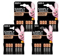 24x Duracell AAA Long Lasting Power Alkaline Batteries Bulk Pack LR03 MN2400