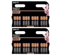 24X Duracell Simply Alkaline Power Aaa Batteries
