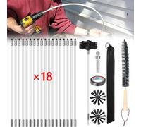 24X Flexible Chimney Sweep Set Flue Sweeping Brush