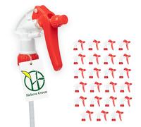24x Heavy Duty Trigger Sprayers Chemical Resistant Glass or Plastic Bottle Replacement (24 Pack, Red)