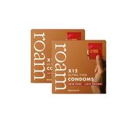 24x Light Brown Regular Fit Condom for Safer Sex (2x12 Pack) Roam Brown One Size