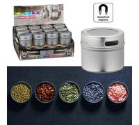 24x Magnetic Storage Container Spice Shaker Salt & Pepper Shaker