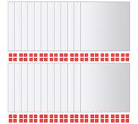 24x Mirror Tiles Square Glass Frameless Design Bedroom Bathroom Decor vidaXL