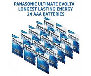 24x Panasonic AAA ULTIMATE EVOLTA Batteries Longest Lasting LR03 Long Expiry