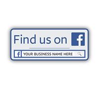24x Personalised Facebook Business Page Advertising Vinyl Stickers Advertisement Social Media Custom Product Packaging Car Window Bumper Shop Glass Indoor Outdoor Die Cut
