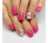 24x Short Square Full Covers False Nails Glossy Stick On Nails Solid Color Press On Nails Manicures Supplies For Woman