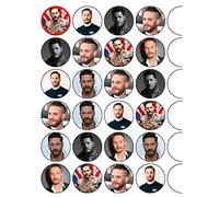 24x Tom Hardy 1.5" (3.8cm) PRE- Cut Premium Rice Paper Edible Cake Toppers