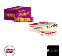 (24x Yorkie Chocolate Bar + 40 x Milkybar(64 Bars)) Nestlé Chocolate Bar (48 - 144 Bars) Yorkie, Aero, Milkybar Pick your Favourite
