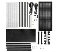 24x16 Dot Matrix Led Music For Spectrum Kit With Rhythm Flashing Light Diy Assembly Set For Acrylic Case Pcb Metal White Red Green Blue Colors(A)