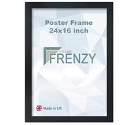 24x16 inch Black Frame, Black Wood Finish, Picture Poster Frame, Portrait, Landscape Display Rectangle 61 X 41cm Frames
