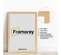 (24x20 Inch) Pine Picture Frame / Wall Art Frames / Flat Wooden Effect Poster Frame / Photo Print Frame
