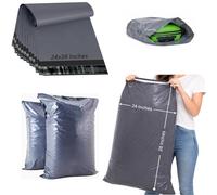 24x36 Inch Grey Large Mailing Bags, Pack of 50, Extra Large Self Seal Poly Postal Bags, Strong Tear Resistant Shipping Bags for Clothing, Blankets, Parcels & Packaging