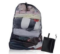 24x36 Inch Large Mesh Laundry Bag, Reusable Net Drawstring Bag For Washing Machine,Travel Organiser Laundry Pouch For Protecting Clothes Delicates Underwear Socks