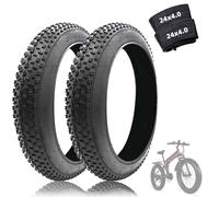 24x4.0/26x4.0 Inch Fat Tires for Ebike - Heavy Duty Puncture Proof Replacement Tire, Wide All Terrain Off Road Mountain Snow Bike Tire Kit with Inner Tubes
