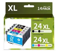 24XL Ink Cartridges Replacement for Epson 24 24XL Ink Cartridges Compatible with Epson Expression Photo XP-970 XP-760 XP-55 XP-950 XP-860 XP-960 XP-750 XP-850 Printer Colour | Scanners Easy Setup