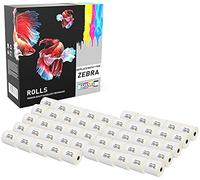 25,000 Compatible Zebra 100mm x 150mm White Direct Thermal Labels (500 Labels per Roll) for Zebra Type Printers - Fifty Rolls