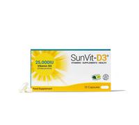 25,000IU (625µg) 12, High Strength Weekly Vitamin D3 Capsules For Adults