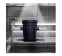 25/100/110/120 L Plastic Grease Trap, Commercial Grease Interceptor for Restaurant Under Sink Kitchen Oil Water Separate(in:75mm; Out:110mm,110L)
