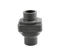 25~140mm PVC Hi-Q Flap Check Valve Fish Accessories Garden Irrigation Joint Aquarium Industrial Pipe Non-Return(Grey,Inner Diameter 50mm)