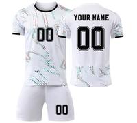 25/26 Home/Away Football Jerseys Personalized Football Kits DIY Football Strips with Name Number, Football Shirts Shorts Socks Knee Pads Set Football Fans Birthday Gifts for Boys UK 05