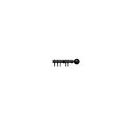 25-28mm Ball End Metal Curtain Pole Set - Black
