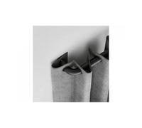 25-28mm Room Darkening Extendable Curtain Pole - Black, 120-210cm