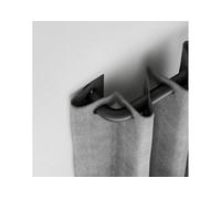 25-28mm Room Darkening Extendable Curtain Pole - Black, 170-300cm