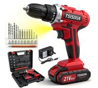 25+3 Torque Power Combi Drill Cordless Drills Driver 21V Electric Set Tool, Screwdriver Set with Battery and Charger 2 Spee, 29 Pcs Drill Bits, for Home Repair DIY & Women Gift