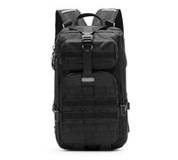 25-30L Waterproof VentilatedTactical Backpack, Army Assault Pack, Molle Backpack for Prepper Bag for Hiking Camping Travel Army Hunting Rucksack Trekking(Black)