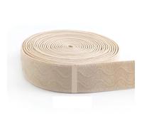 25/30mm Silicone Elastic Band for Bra Strap Non-Slip Underware Rubber Stretch Webbing Ribbon Tape DIY Sewing Accessories(Beige-25mm,2Meters)