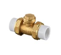 25/32/40/50/63mm BSP Female Thread Brass Swing Check Valve Double Movable Joints One Way Non-Return Prevent Water Backflow(50mm)