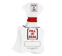 (25) 3oz Liquid Heat Sealed Pouches by Fill-N-Seal, No Funnel Needed, TSA Carry-On Approved, 100% Flexible, and BPA Free!