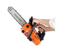 25.4cc Gas Chainsaw, 2-Stroke Portable Top Handle Chain Saw with 12-Inch Bar & Automatic Oiler, Handheld Cordless Chainsaw for Tree Pruning, Wood Cutting, and Garden Orange