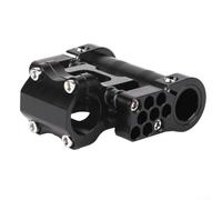 25.4cm Bicycle Handlebar Stem Folding Bike Table Bridge Handle Bar Short Power Adjustable Double Stem Riser(Is black)