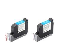 25. 4mm Eco Solvent Ink Cartridge Compatible With Handheld Printers For 600DPI Portable Printers 25. 4mm Inkjet Cartridge No Encryption Expiry Date(25.4mm Black 2Pcs)