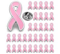 25/50/100/200 pieces Breast Cancer Awareness Lapel Pins Pink Hope Ribbon Brooch for Doctors nurses Backpack hat and clothes Women Girls Charity Public Social Event Fundraising activity bulk, M, Alloy