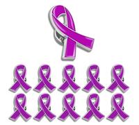 25/50/100/200Pack Multicolor Cause Awareness Ribbon Lapel Pin -Support Your Fundraiser Gifts, Pack Of 25, Alloy, electroplating, no gemstone
