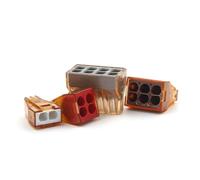 25/50/100pcs 602 604 606 608 Compact Wire connector Push in Terminal Block Connector 2/4/6/8 Pin Lever1.5-4 AWG 16-12 IDGTTLDF(606,50PCS)