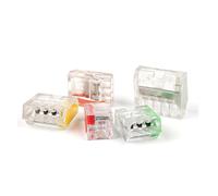 25/50/100PCS Quick Conductor Wiring Connector Compact Wire Connector 2/3/4/5Pin Push-in Terminal Block AWG18-12 IDGTTLDF(253(Green),50PCS)