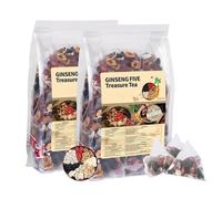 25/50/75/100 Packs Ginseng & Mulberry Herbal Tea, Ginseng Six Treasure Tea, Ginsengs Five Treasures Teas (2Bags(50Packs))