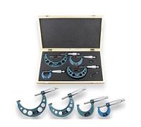 25/50/75/100mm 0.001mm 4-piece Set, Outside Micrometer, Spiral Micrometer